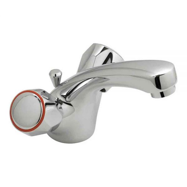 Vado Axces Astra Chrome Basin Mixer Tap with Pop Up Waste and CD Valve