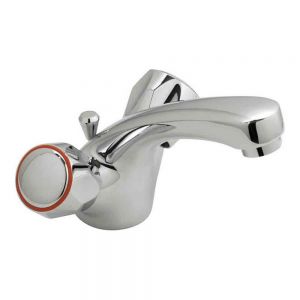 Vado Axces Astra Chrome Basin Mixer Tap with Pop Up Waste and CD Valve
