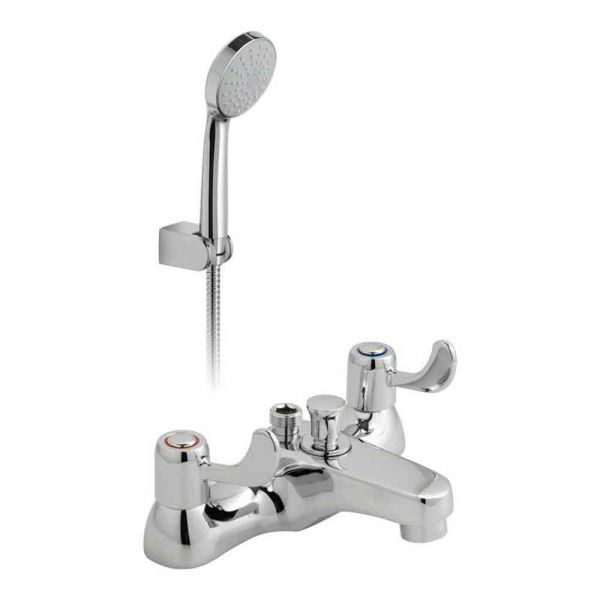 Vado Axces Astra Chrome Bath Shower Mixer Tap with Long Lever
