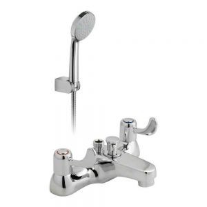 Vado Axces Astra Chrome Bath Shower Mixer Tap with Long Lever