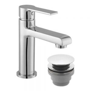 Vado Axces Irlo Chrome Mini Basin Mixer Tap with Universal Waste
