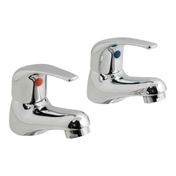 Vado Axces Matrix Chrome Basin Pillar Taps
