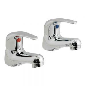 Vado Axces Matrix Chrome Basin Pillar Taps