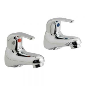 Vado Axces Matrix Chrome Bath Pillar Taps