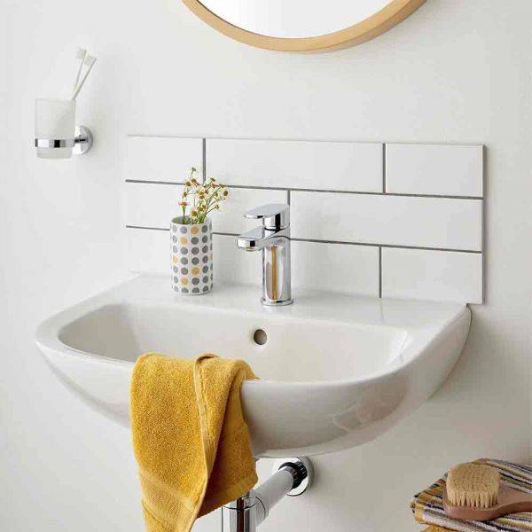 Vado Axces Metiz Chrome Mono Basin Mixer Tap with Universal Waste #3