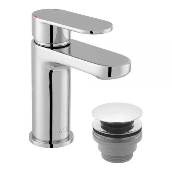 Vado Axces Metiz Chrome Mono Basin Mixer Tap with Universal Waste