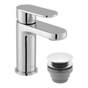 Vado Axces Metiz Chrome Mono Basin Mixer Tap with Universal Waste