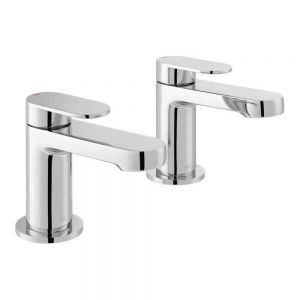 Vado Axces Metiz Chrome Bath Pillar Taps
