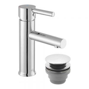 Vado Axces Nuri Chrome Mono Basin Mixer Tap with Universal Waste