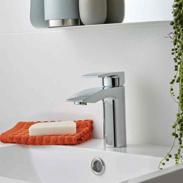 Vado Axces Rowe Chrome Mono Basin Mixer Tap with Universal Waste #3
