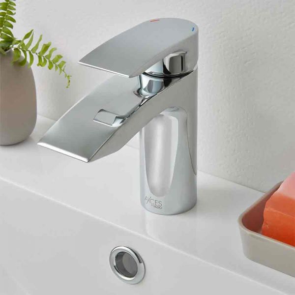 Vado Axces Rowe Chrome Mono Basin Mixer Tap with Universal Waste #2