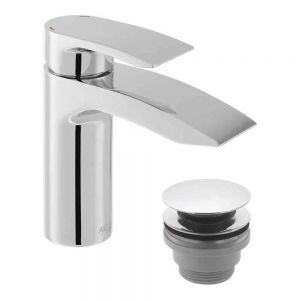 Vado Axces Rowe Chrome Mono Basin Mixer Tap with Universal Waste