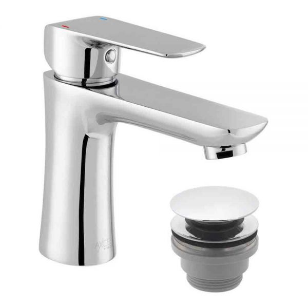 Vado Axces Vala Chrome Mono Basin Mixer Tap with Universal Waste