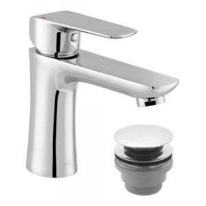 Vado Axces Vala Chrome Mono Basin Mixer Tap with Universal Waste