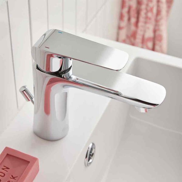 Vado Axces Vala Chrome Mono Basin Mixer Tap with Pop Up Waste #2