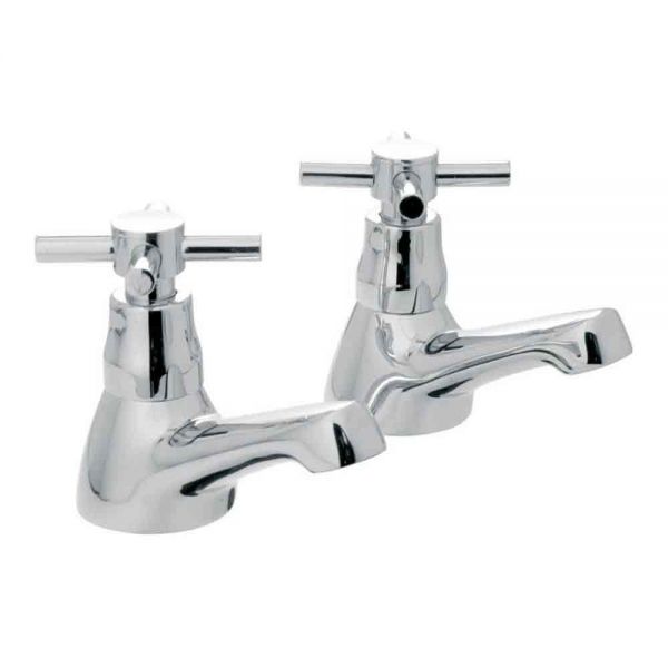Vado Axces Vecta Chrome Basin Pillar Taps