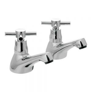 Vado Axces Vecta Chrome Bath Pillar Taps