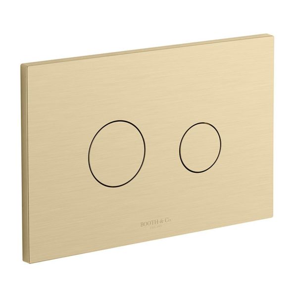 Vado Booth &amp; Co Axbridge Round Dual Flush Plate Brushed Brass