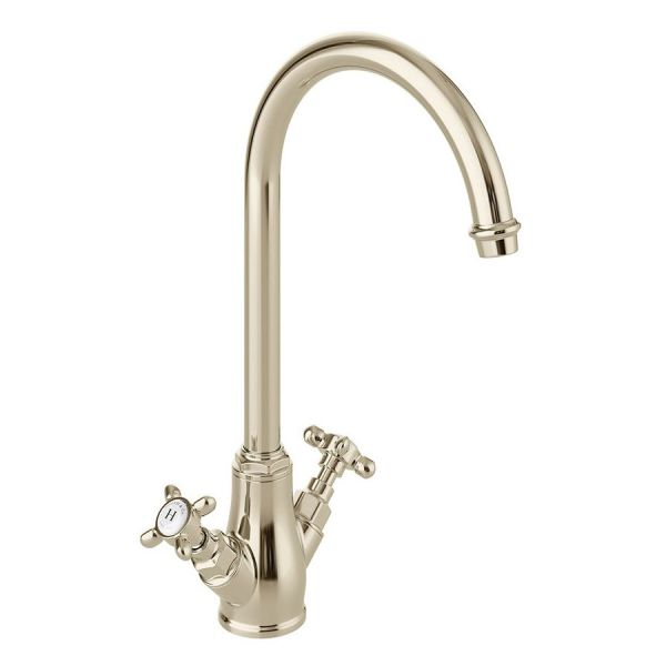 Vado Booth &amp; Co Axbridge Cross Nickel Mono Kitchen Mixer Tap