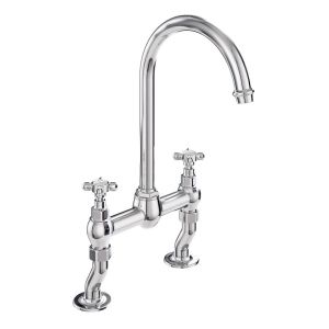 Vado Booth & Co Axbridge Cross Chrome Bridge Kitchen Mixer Tap