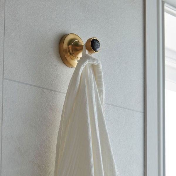 Vado Booth &amp; Co Black Axbridge Brushed Brass Robe Hook #3