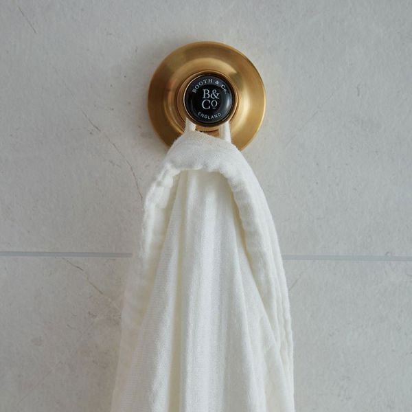 Vado Booth &amp; Co Black Axbridge Brushed Brass Robe Hook #2