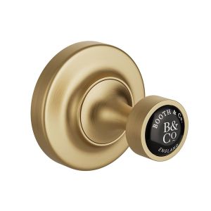 Vado Booth & Co Black Axbridge Brushed Brass Robe Hook