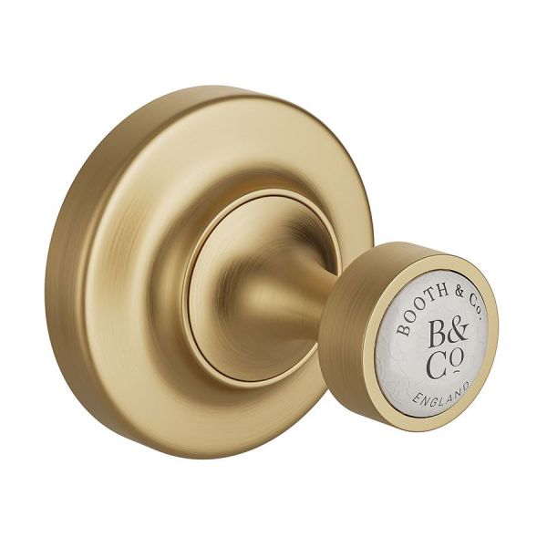 Vado Booth &amp; Co Axbridge Brushed Brass Robe Hook