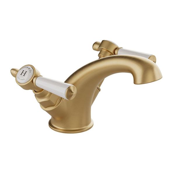 Vado Booth &amp; Co Axbridge Lever Brushed Brass Mono Basin Mixer Tap