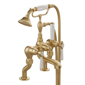 Vado Booth & Co Axbridge Lever Brushed Brass Bath Shower Mixer Tap