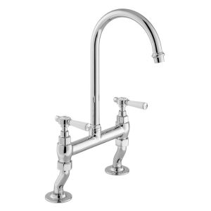 Vado Booth & Co Axbridge Lever Chrome Bridge Kitchen Mixer Tap