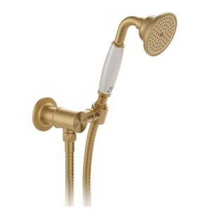 Vado Booth & Co Axbridge Brushed Brass Mini Handset Shower Kit with Outlet