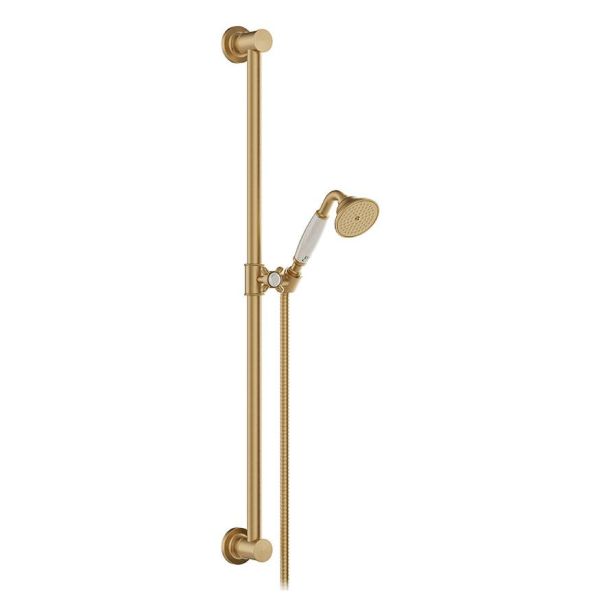 Vado Booth &amp; Co Axbridge Brushed Brass Slider Rail Shower Kit