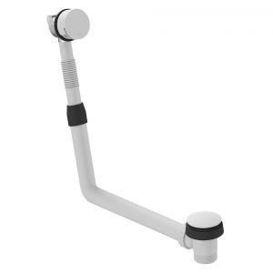 Vado Cameo Matt White Overflow Bath Filler with Clic Clac Waste