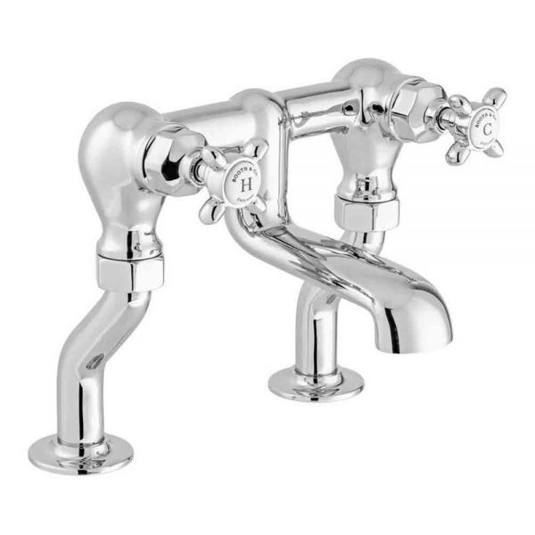 Vado Booth &amp; Co Axbridge Cross Chrome Bath Filler Tap