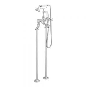 Vado Booth & Co Axbridge Cross Chrome Floor Standing Bath Shower Mixer Tap