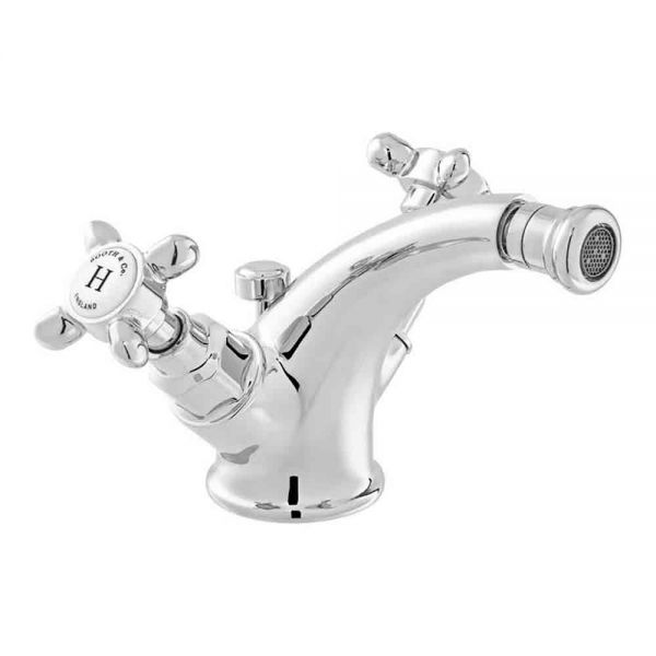Vado Booth &amp; Co Axbridge Cross Chrome Mono Bidet Mixer Tap with Pop Up Waste