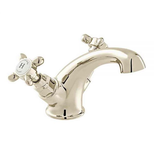 Vado Booth &amp; Co Axbridge Cross Nickel Mono Basin Mixer Tap