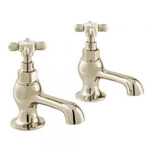 Vado Booth & Co Axbridge Cross Nickel Basin Pillar Taps