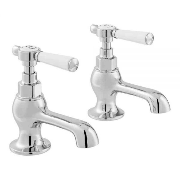 Vado Booth &amp; Co Axbridge Lever Chrome Basin Pillar Taps