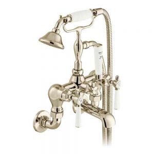 Vado Booth & Co Axbridge Lever Nickel Wall Mounted Bath Shower Mixer Tap