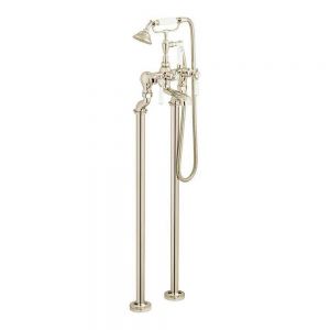 Vado Booth & Co Axbridge Lever Nickel Floor Standing Bath Shower Mixer Tap