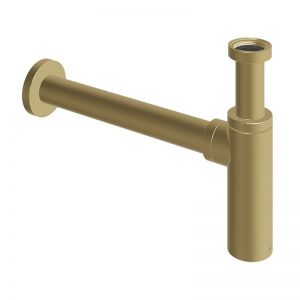 Vado Cameo Satin Brass Round Bottle Trap