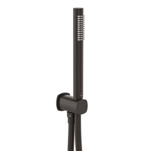 Vado Cameo Matt Black Round Single Function Handset Shower Kit