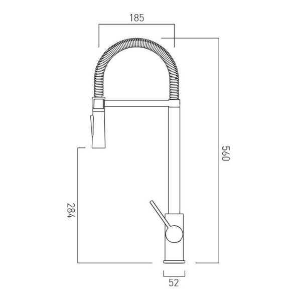 Vado Zoo Chrome Mono Kitchen Mixer Tap with Pull Out Spout #3