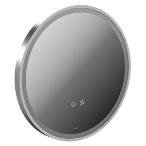 Vado Cameo Satin Chrome 500mm Illuminated Round Bathroom Mirror