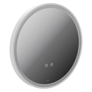 Vado Cameo Matt White 500mm Illuminated Round Bathroom Mirror