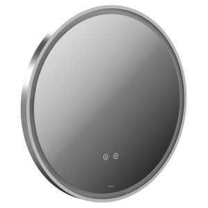 Vado Cameo Satin Chrome 600mm Illuminated Round Bathroom Mirror