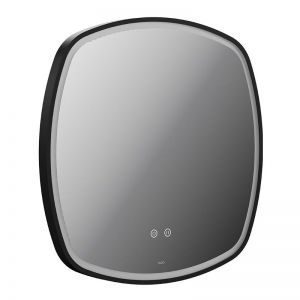 Vado Cameo Matt Black 600mm Illuminated Soft Square Bathroom Mirror