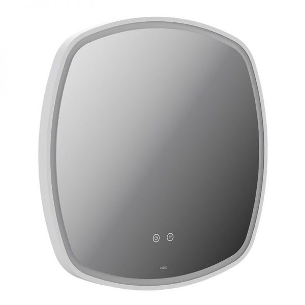 Vado Cameo Matt White 600mm Illuminated Soft Square Bathroom Mirror